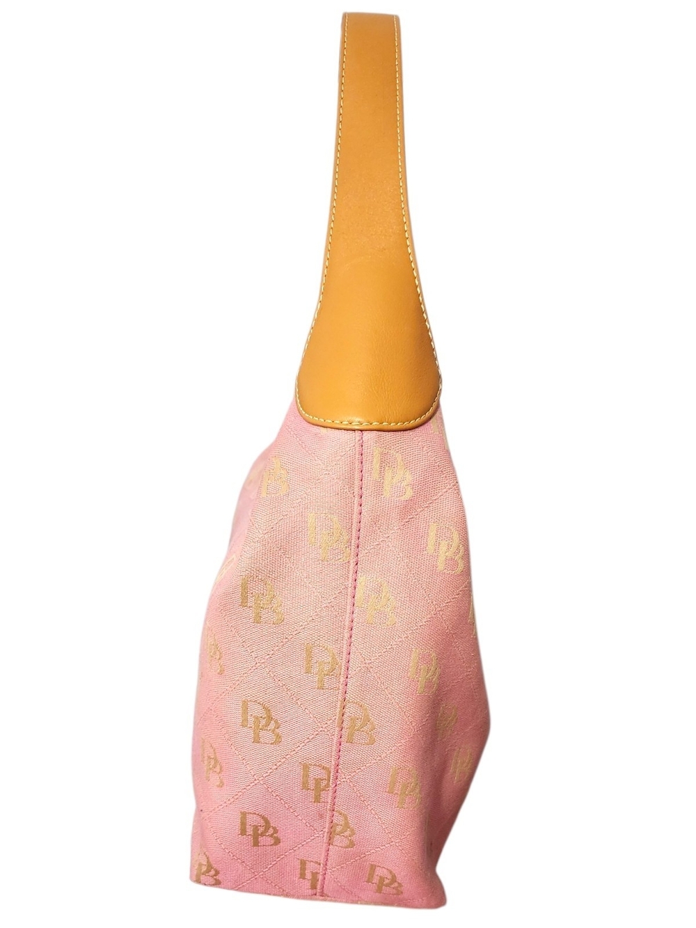 Dooney & Bourke Vintage Y2K Jacquard & Leather Large Logo Lock Sac Hobo Bag - Picture 10 of 15